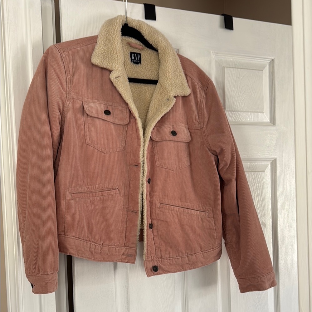 GAP Pink Jacket Utility Style fur lining